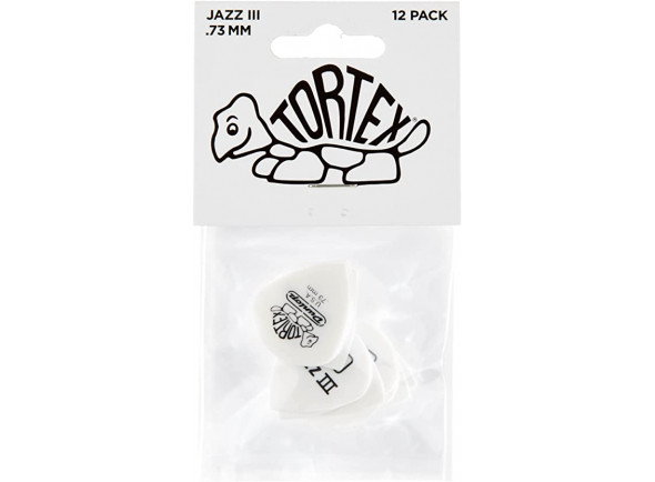 Dunlop 478P.73 Tortex White Jazz III.73mm, 12 / Player's Pack Dunlop 478P.73 Tortex White Jazz III.73mm, 12 / Player's Pack